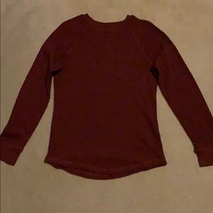 Maroon long sleeve urban pipeline shirt